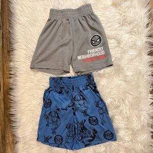 Boys Marvel Spider-Man Athletic Shorts Lot of 2 Size 5